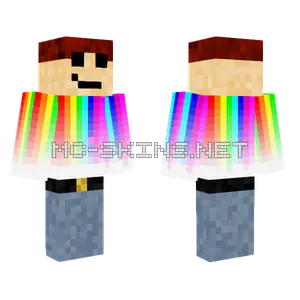 Weeolly Rainbow Skin Minecraft skin
