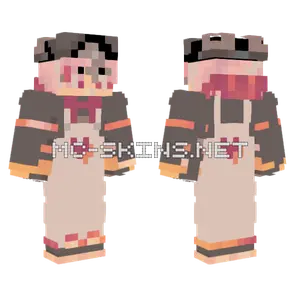 Weird Aqua Val Minecraft skin