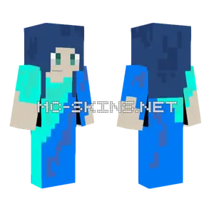 Weird Blue Dress Minecraft skin