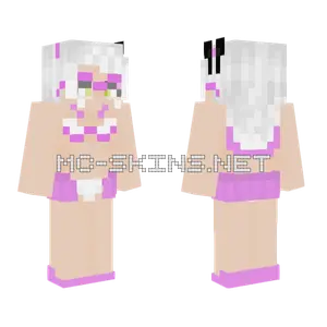 White Cat Girl Minecraft skin