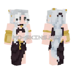 White Cat Girl Minecraft skin