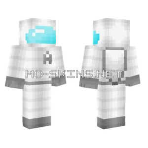 White Crewmate Minecraft skin