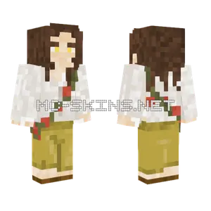 White Dragon Human Form Minecraft skin