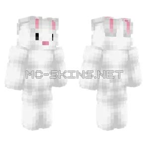 White Easter Bunny Minecraft skin