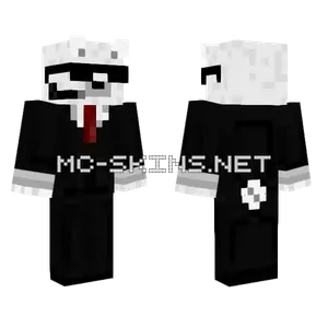 White Face Black Suit