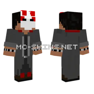 White Fox Masked Man Minecraft skin