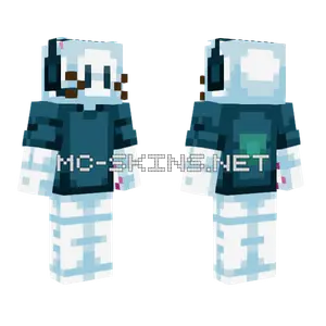 White Gamer Cat Minecraft skin