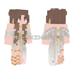 White Gold Outfit Minecraft skin