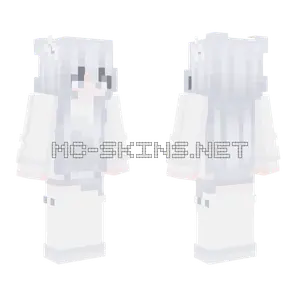White Hair Girl Minecraft skin