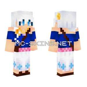 White Hair Girl Minecraft skin