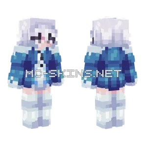 White Hair Girl Minecraft skin