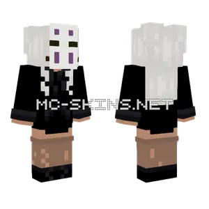 White Hair Girl No Face Minecraft skin