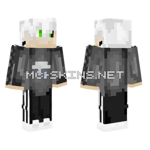 White Hair Rain Skin Minecraft skin