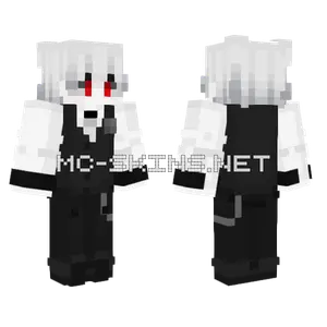 White Haired Anime Girl Minecraft skin