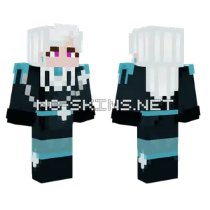 White Haired Girl Minecraft skin
