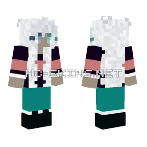 White Haired Girl Minecraft skin