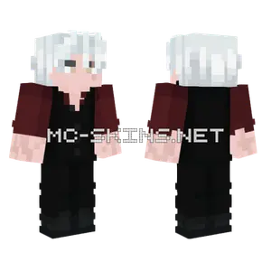 White Haired Maid Minecraft skin