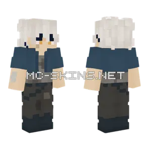 White Haired School Uniform Minecraft skin