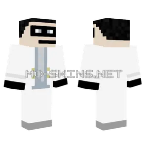 White Lab Coat Scientist Minecraft skin