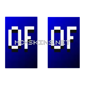 White OptiFine Letters cape, outside and lining