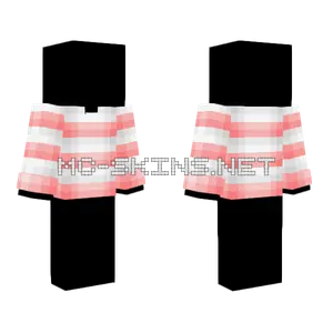 White Pink Stripes Base Minecraft skin
