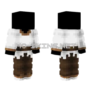 White Shirt Leather Pants Minecraft skin