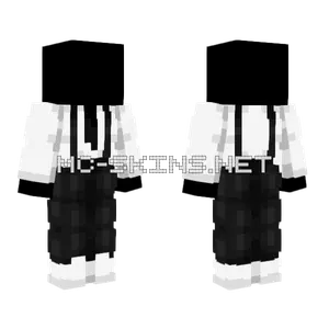 White Suit Tie Black Overalls Minecraft skin