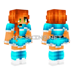 Winter Icy Blue Minecraft skin