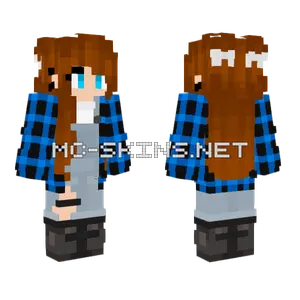 Wintma Blue Flannel Minecraft skin