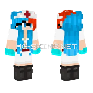 Wintma Blue Hair Girl Minecraft skin