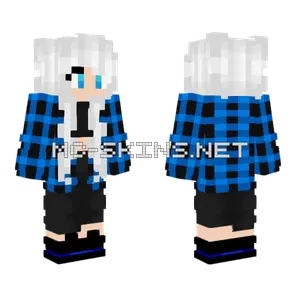 Wintma Blue Plaid Minecraft skin