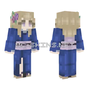 Wisteria Kimono Girl Minecraft skin