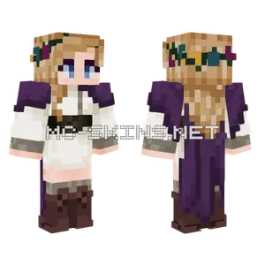 Witch With Flowers Minecraft skin