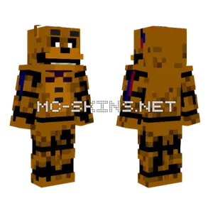 Withered Golden Freddy Minecraft skin