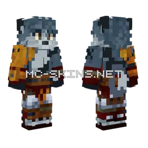 Wolf Kratos Ozzy Sunny Minecraft skin