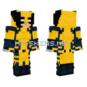 Wolverine Deadpool Wolverine Minecraft skin