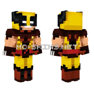Wolverine X-Men 97 Minecraft skin