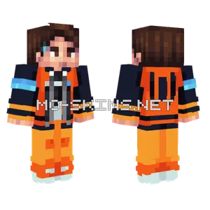 Woobur Orange Jacket Minecraft skin