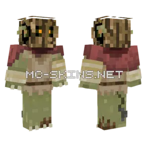 Wooden Goblin Extra Shading Minecraft skin