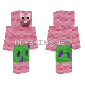 Wooly Patrick Star Minecraft skin