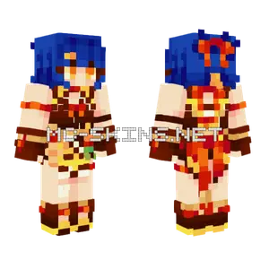 Xiangling Genshin Impact Minecraft skin