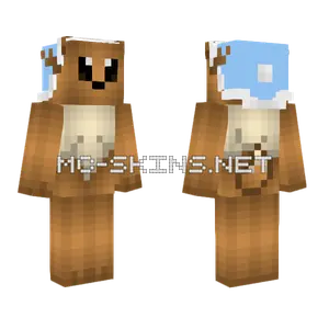 Xmas Eevee Blue Hat Minecraft skin