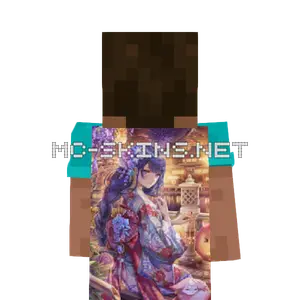 Yae Miko Kimono cape, outside and lining
