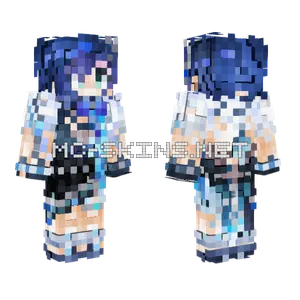 Yelan Tranquil Banquet Genshin Impact Minecraft skin