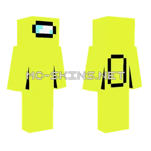 Yellow Among Us Character Minecraft skin