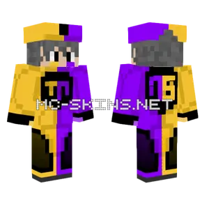 Yellow and Purple Racing Suit