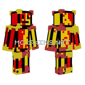 Yellow and Red Minecraft skin