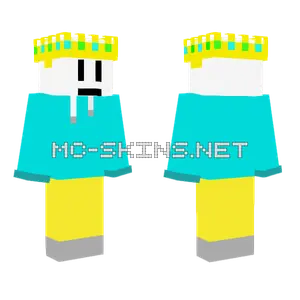 Yellow and Teal Blocky Outfit