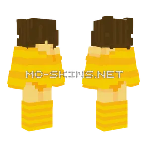 Yellow Bee Boy Minecraft skin