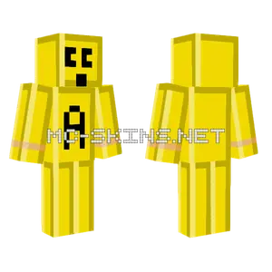 Yellow Blocky Character Minecraft skin